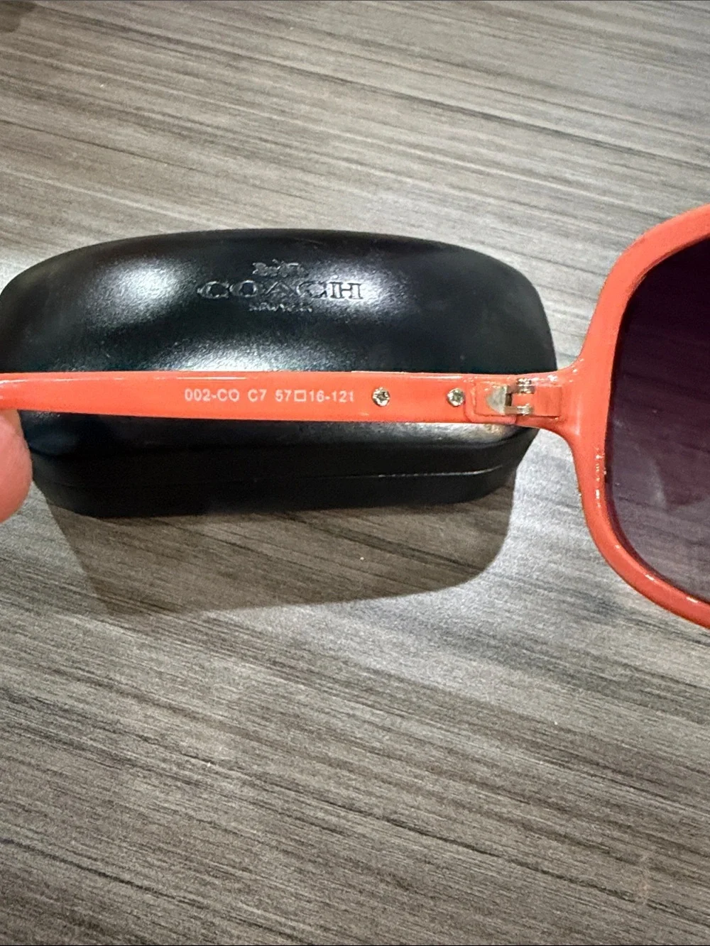 Vintage Coach Coral/Pink Oversized Women's Sunglasses